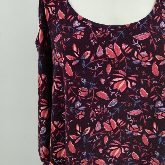 Mudd Cold Shoulder Floral Tunic Size M - Picture 6 of 12